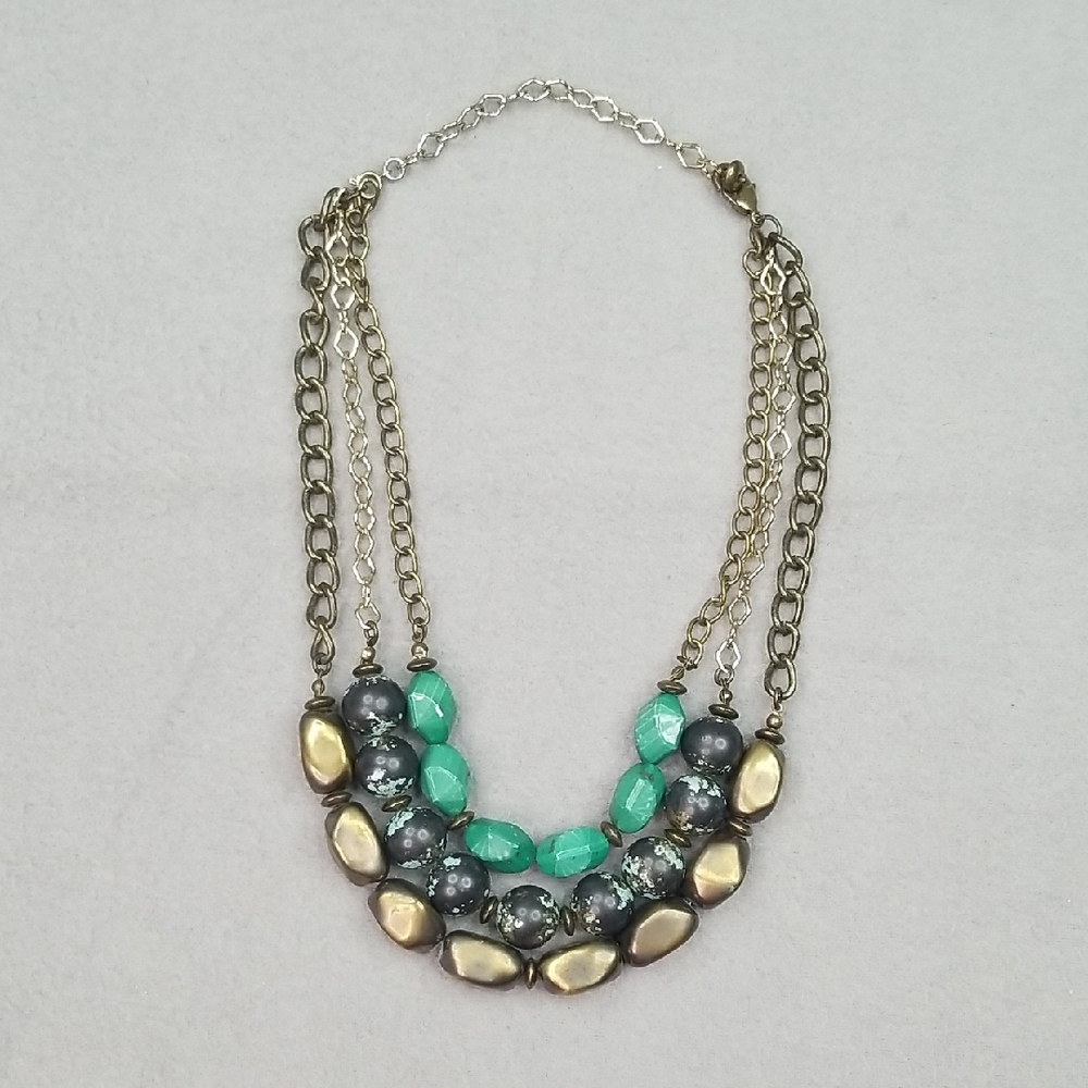 Elegant Multi-Color Statement Necklace